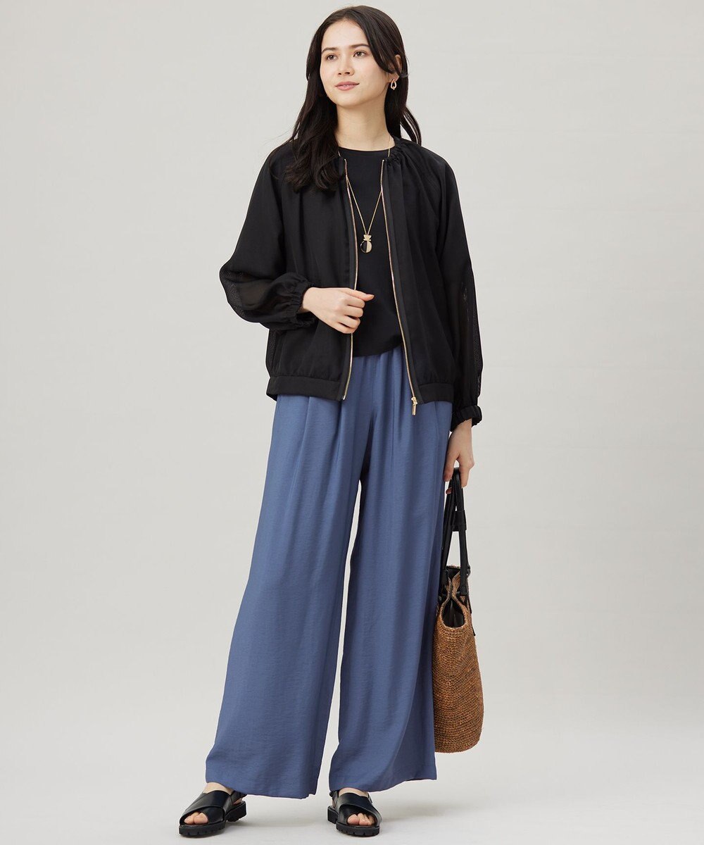 自由区 【洗える】メッシュ ブルゾン 