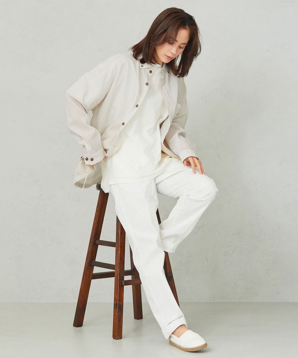 JOSEPH ABBOUD MOUNTAIN 【SPACE／UNISEX】オーガニックコットンリネンドライサッカー シャツ 