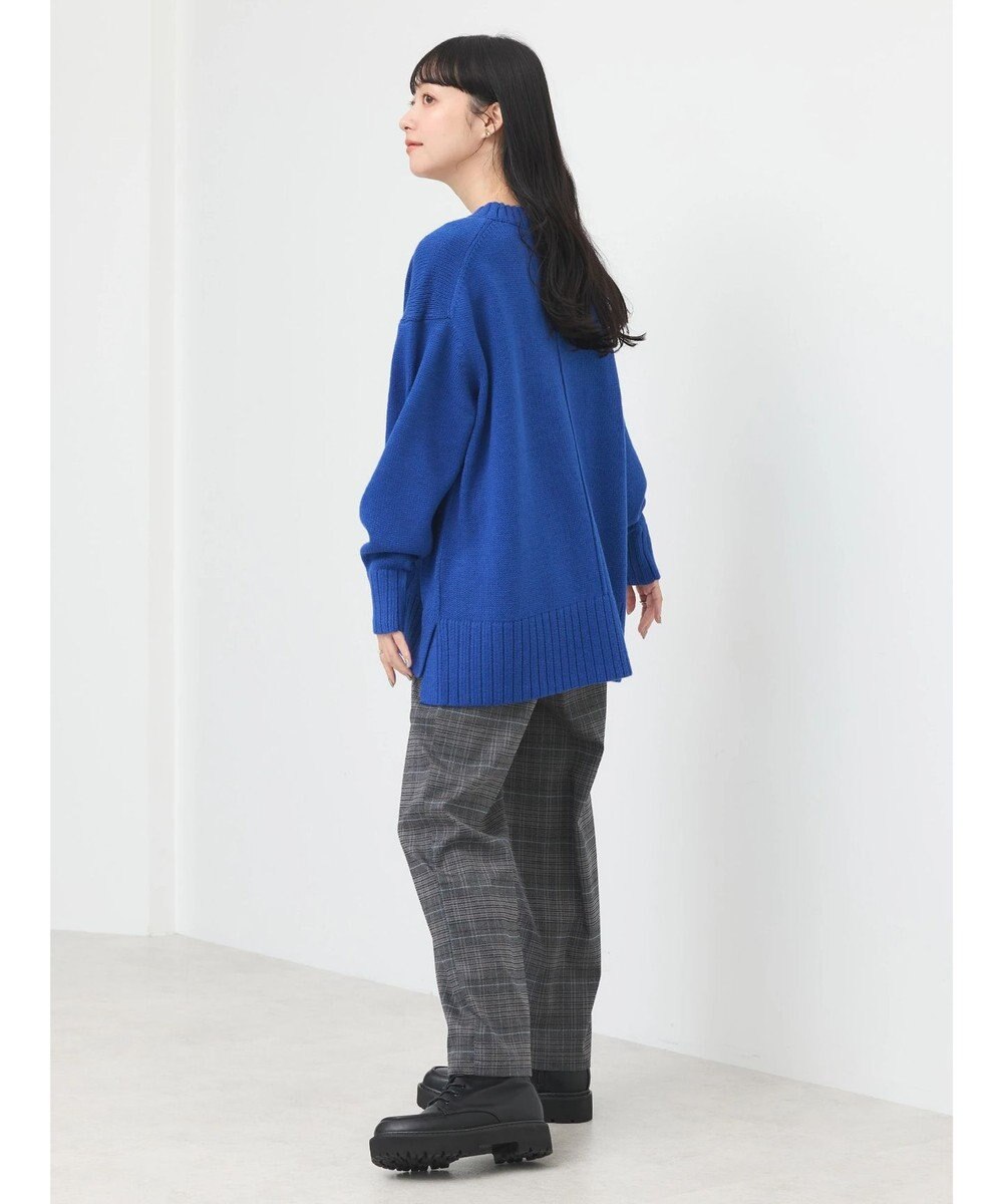 earth music&ecology ウォッシャブル脇スリットクルーネックプルオーバー 