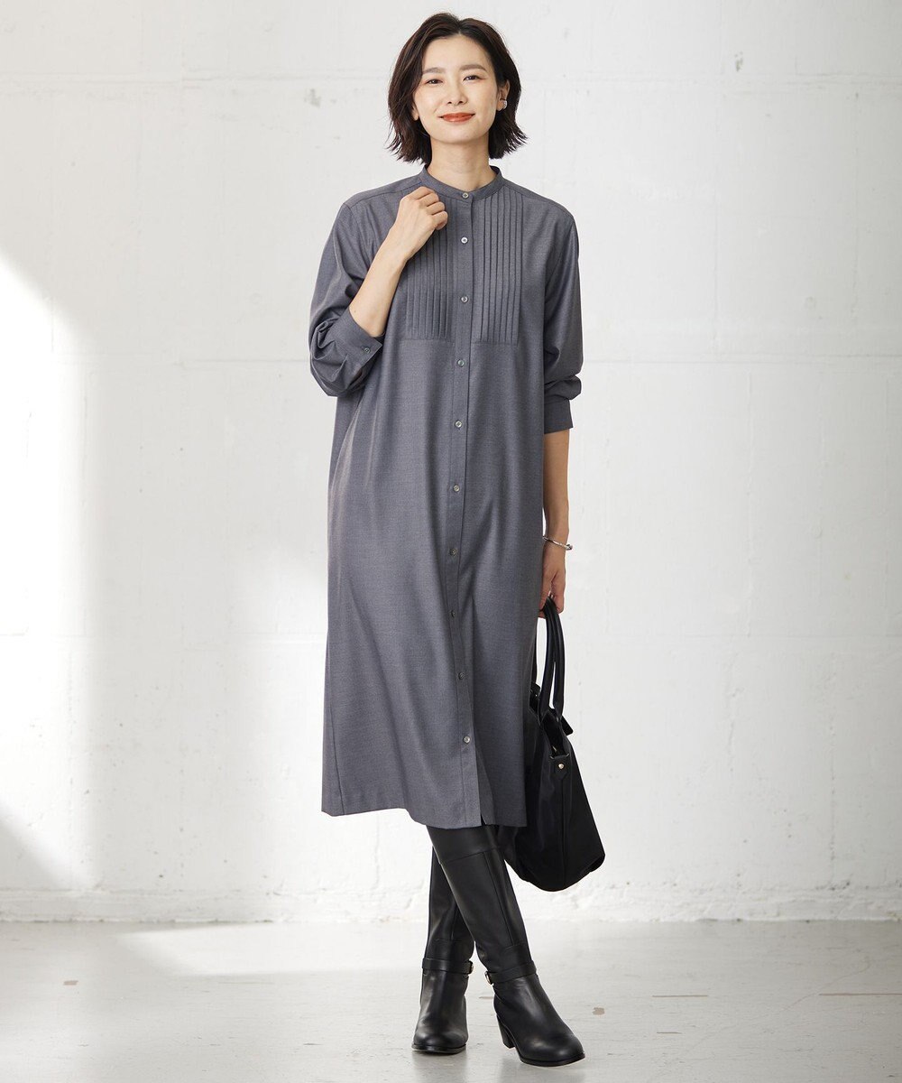 J.PRESS LADIES S 【洗える】50/2 T/Rウォッシャブルギャバ ワンピース 