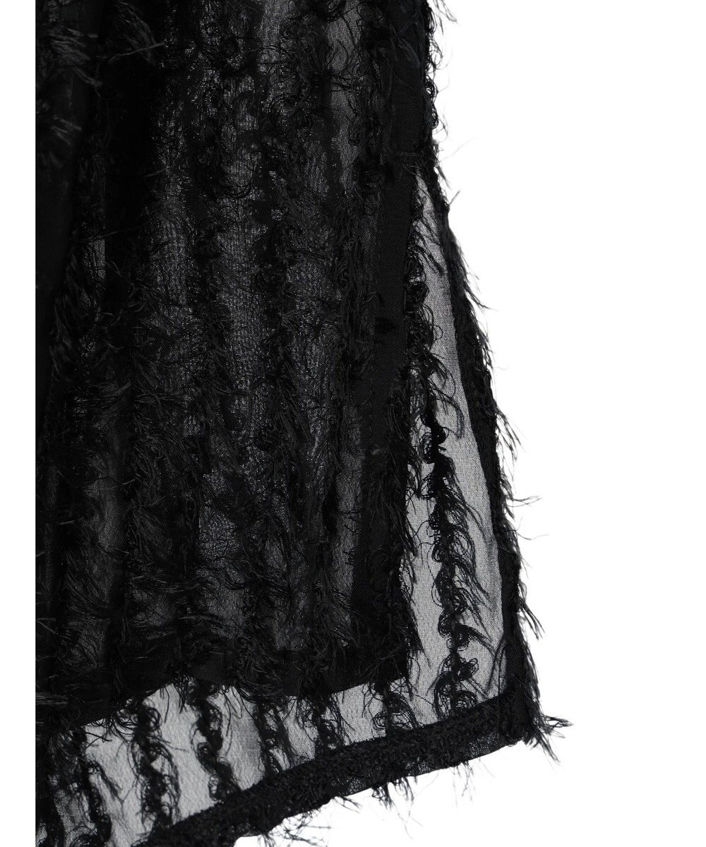 Green Parks ボウタイ付きフェザーノースリーブプルオーバー 