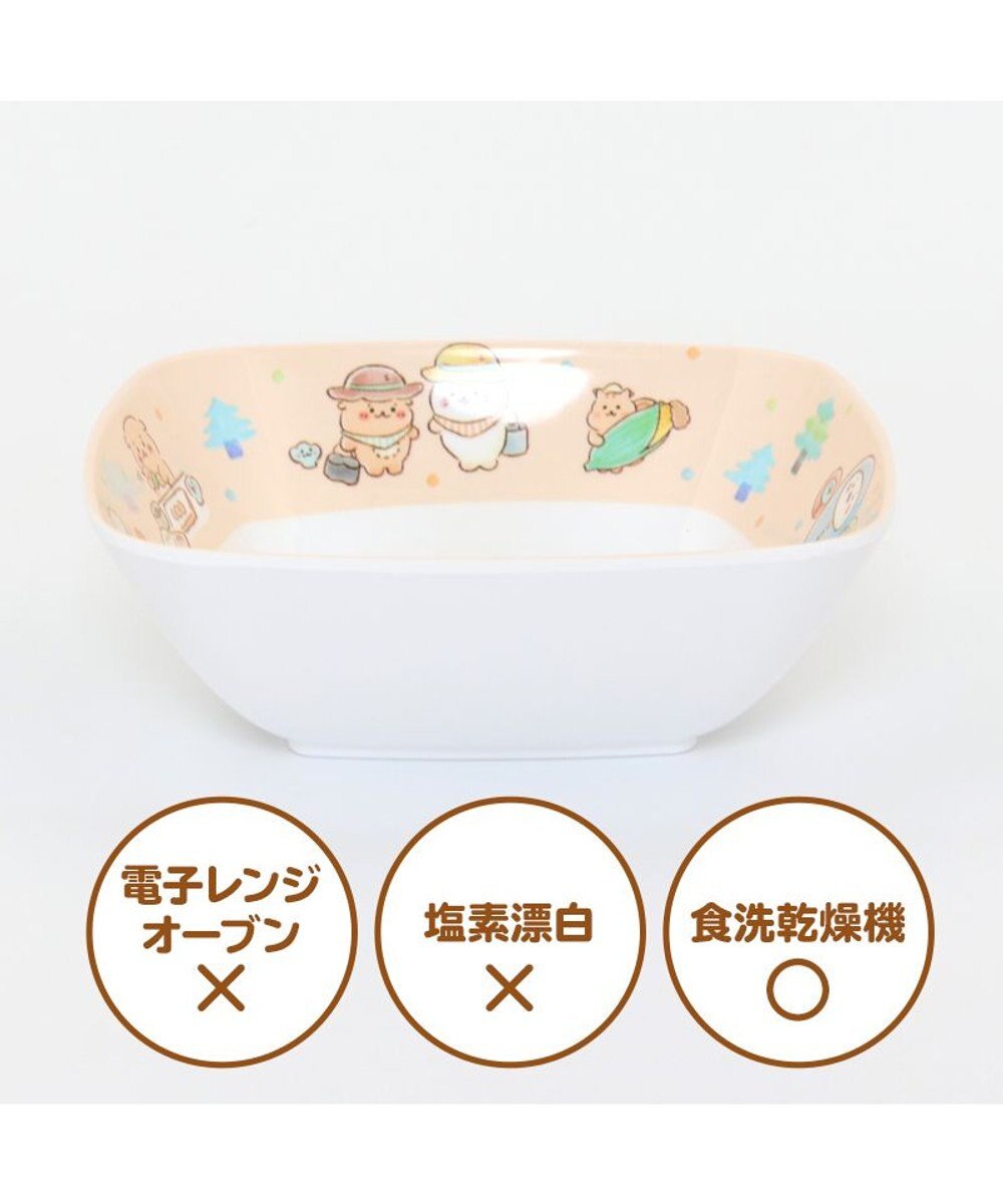 しろたん メラミン食器 スクエアボール しろたん らっこいぬ 森の休日柄 単品 食洗機可能 食器 メラミン製 四角 お皿 プレート アウトドア お家時間 おうちじかん キッズ 子供 アザラシ あざらし かわいい キャラクター マザーガーデン Mother Garden