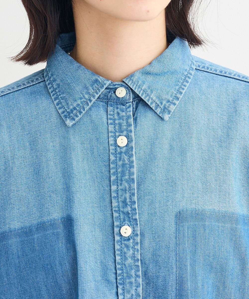 Green Parks ショート丈デニムシャツ 