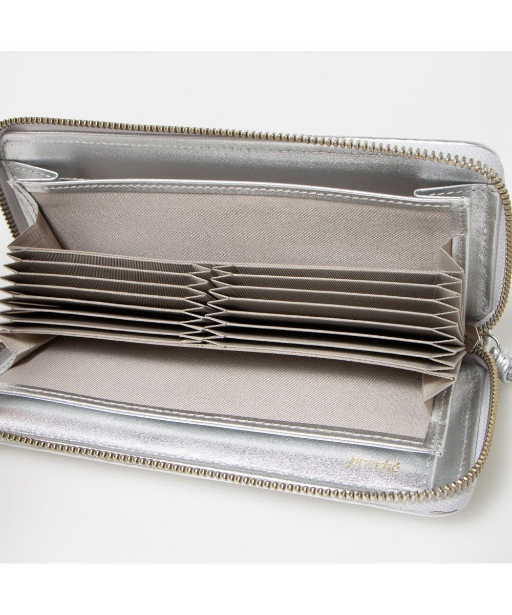 UNBILLION ペルケ perche / レザーメッシュ・ジャバラカード長財布 