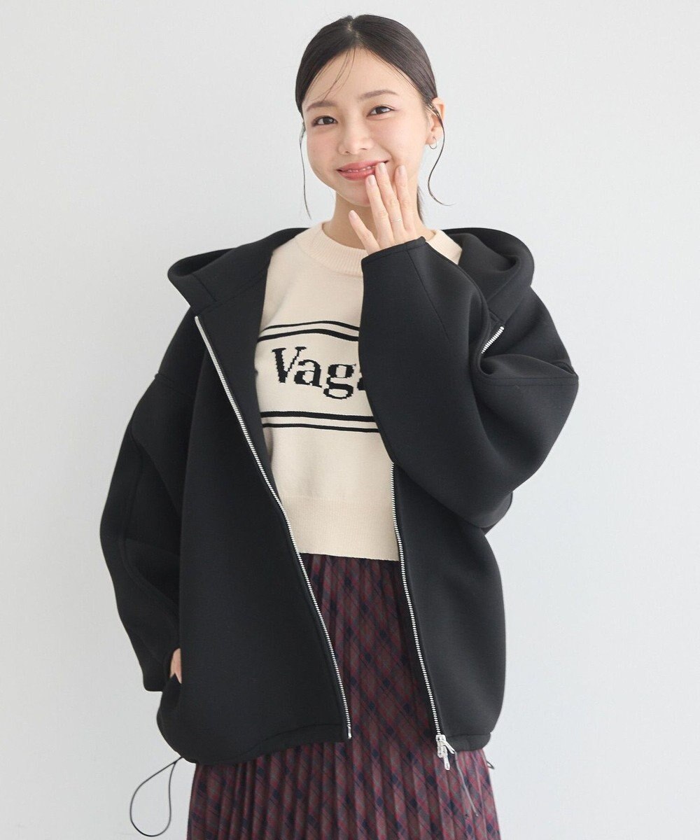 earth music&ecology フーディーダンボールジップブルゾン 