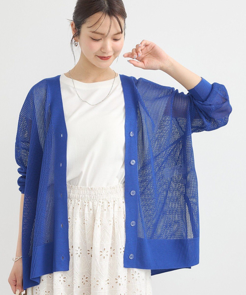 earth music&ecology メッシュルーズカーディガン 