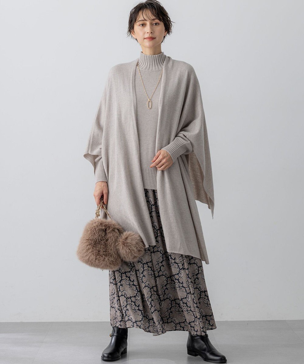 23区 カシミヤブレンド マルチ ケープ 