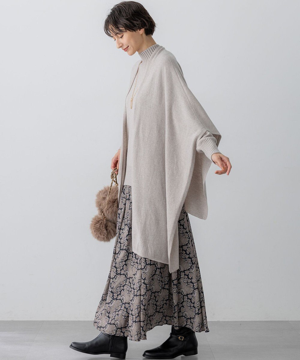 23区 カシミヤブレンド マルチ ケープ 