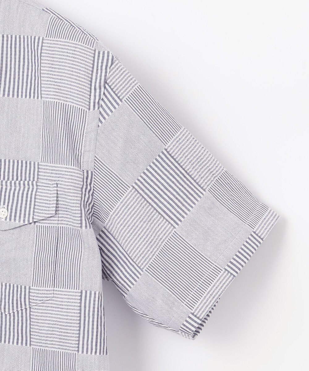 J.PRESS MEN 【クールマックス】サッカーパッチワーク シャツ 