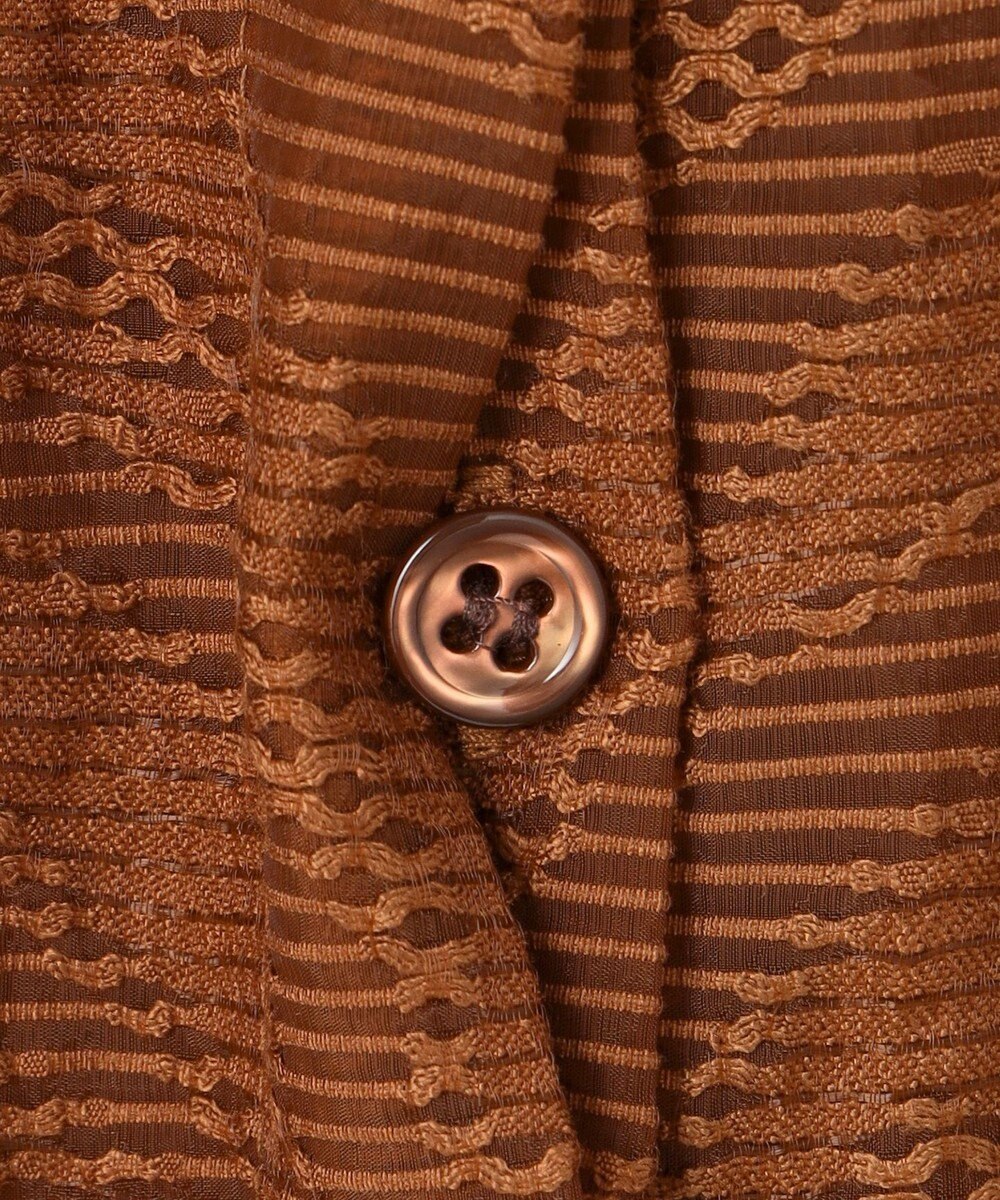 ICB L 【洗える】ゼブラシアーJQ クロップドシャツ 