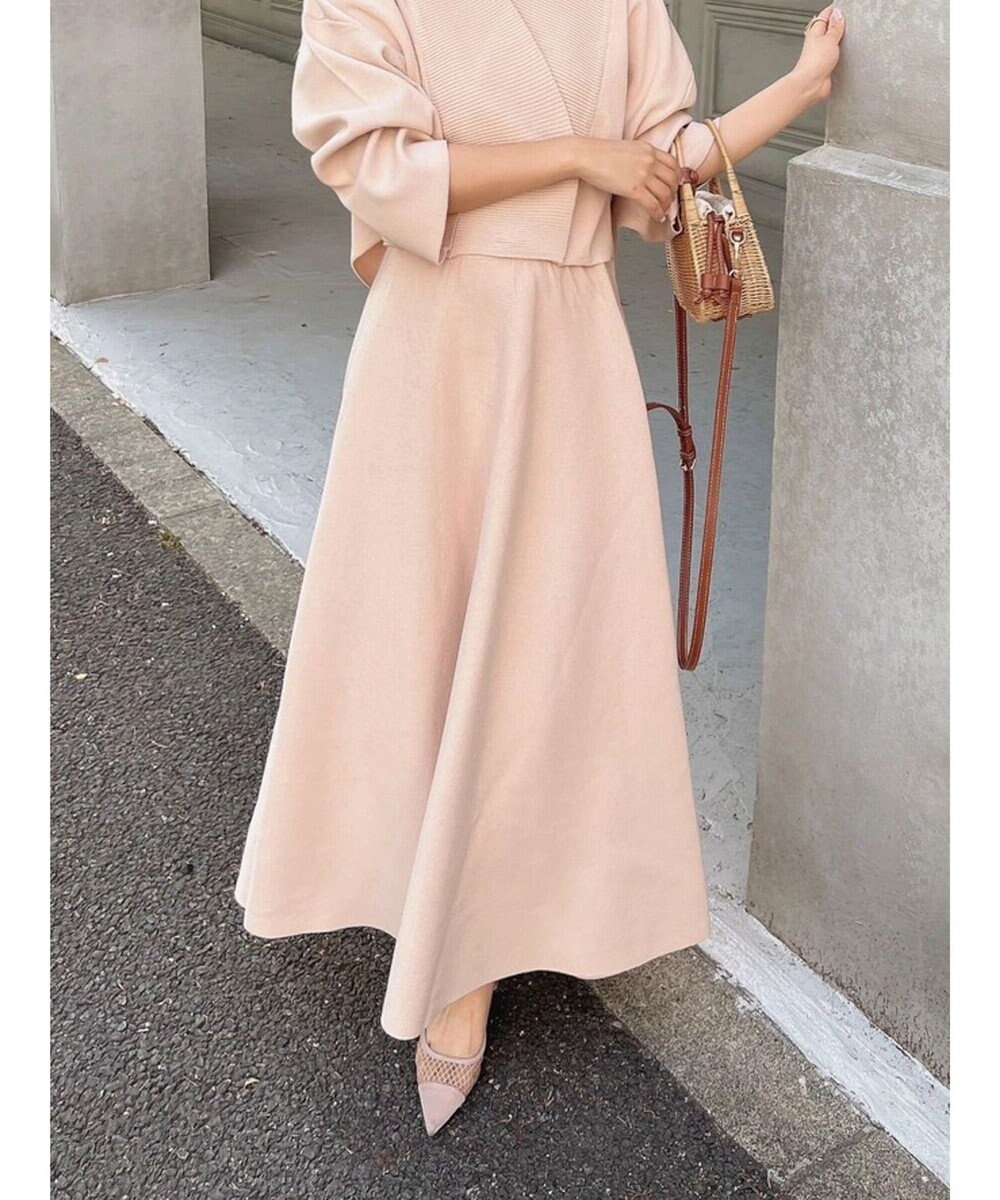 Green Parks ミラノリブフレアスカート 