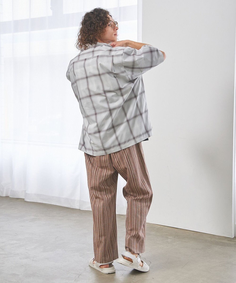 J.PRESS YORK STREET 【UNISEX】コットンリネンイージーストライプ パンツ 