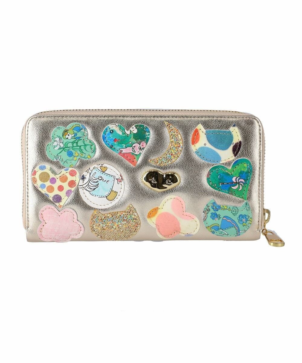 tsumori chisato CARRY tcパッチワーク ラウンドファスナー長財布 