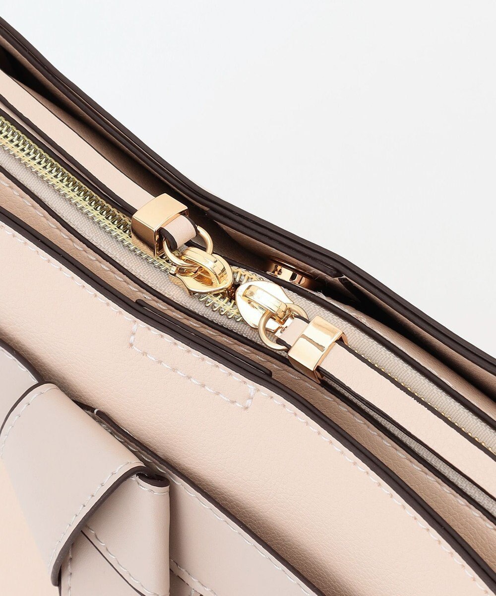 LA BAGAGERIE 【maison vert】 【超軽量・多収納】バイカラーリボンショルダーバッグ 