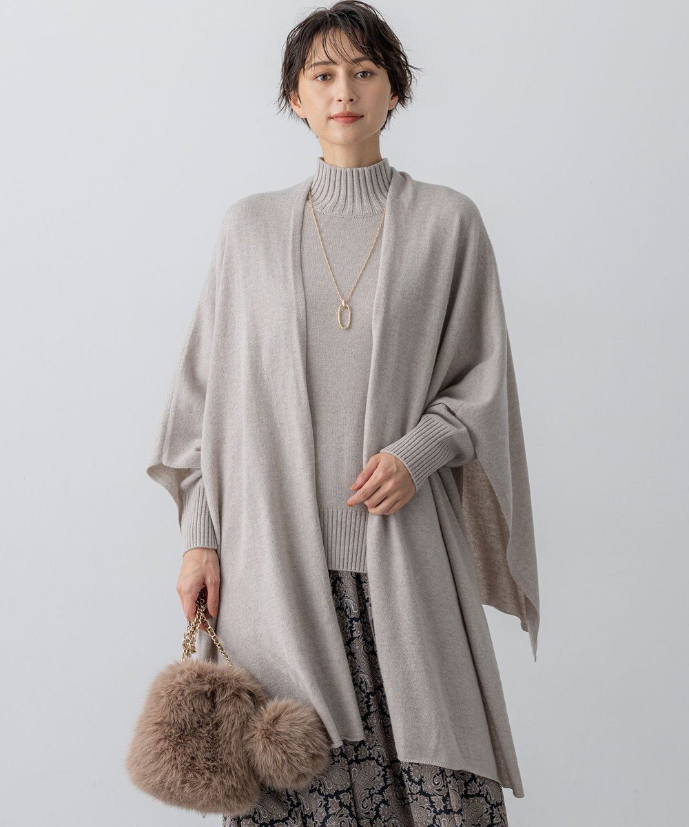 23区 カシミヤブレンド マルチ ケープ 