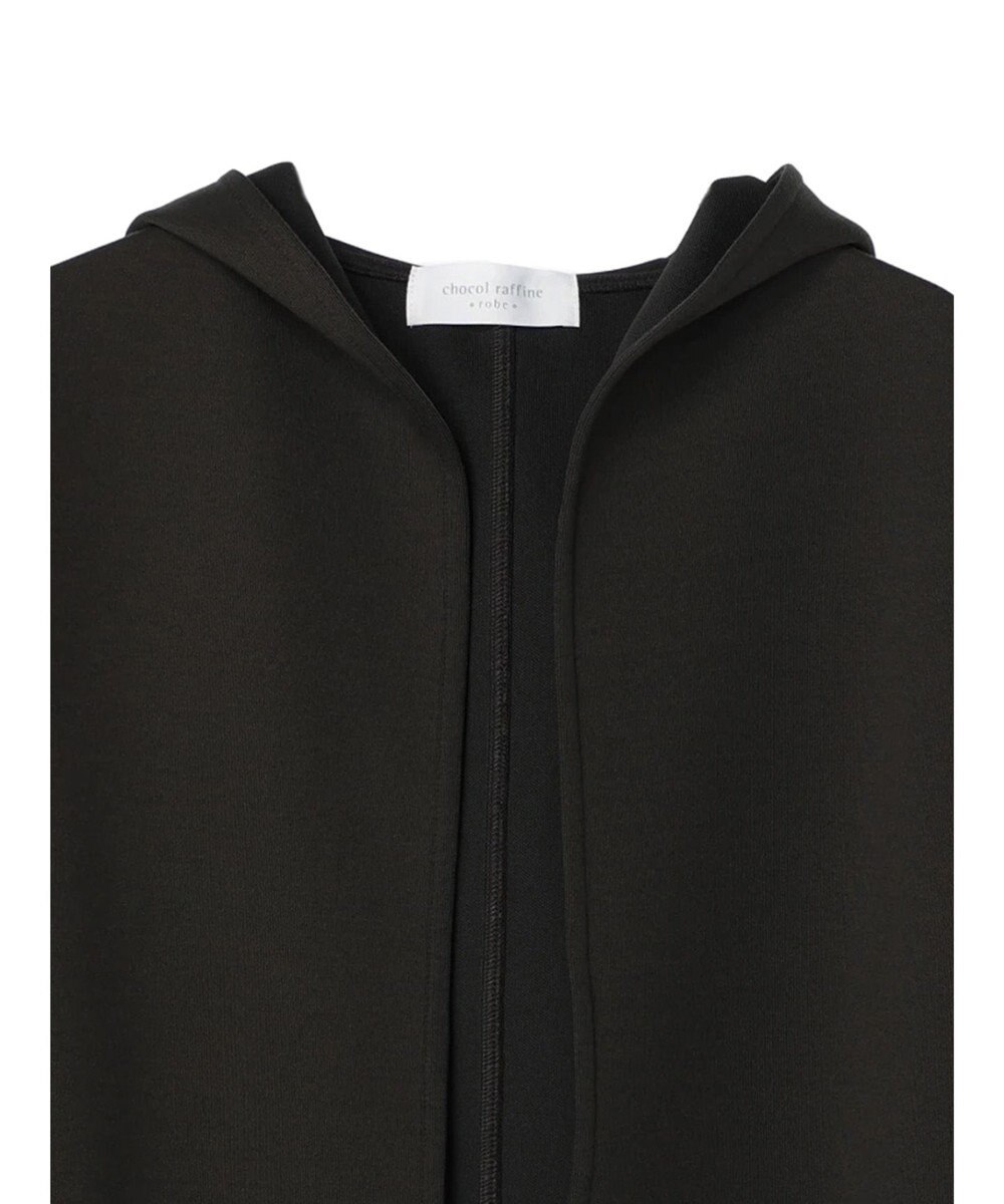 Green Parks ポンチフード付きカットカーディガン 