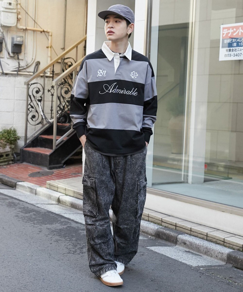 WEGO グラフィックラガーシャツ 