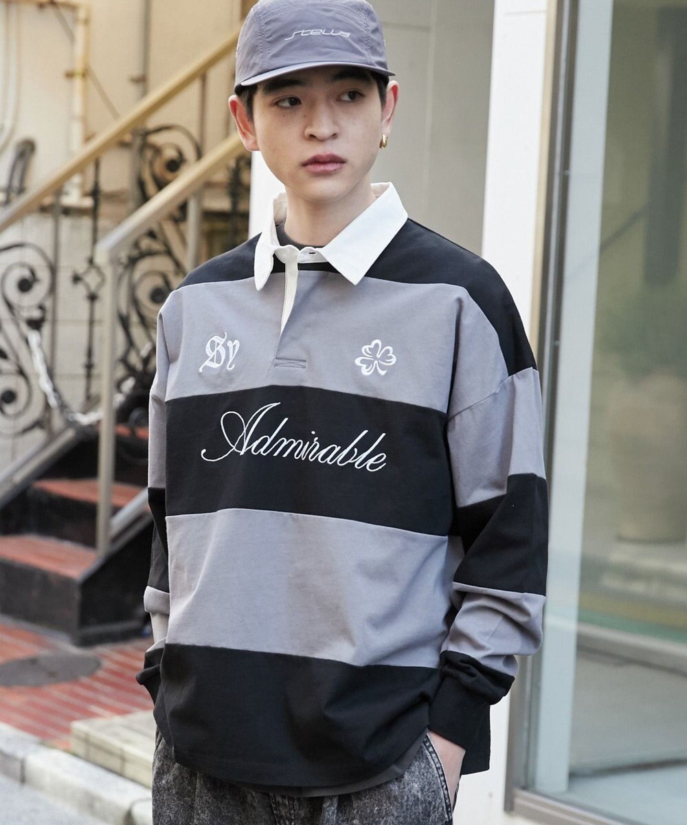 WEGO グラフィックラガーシャツ 