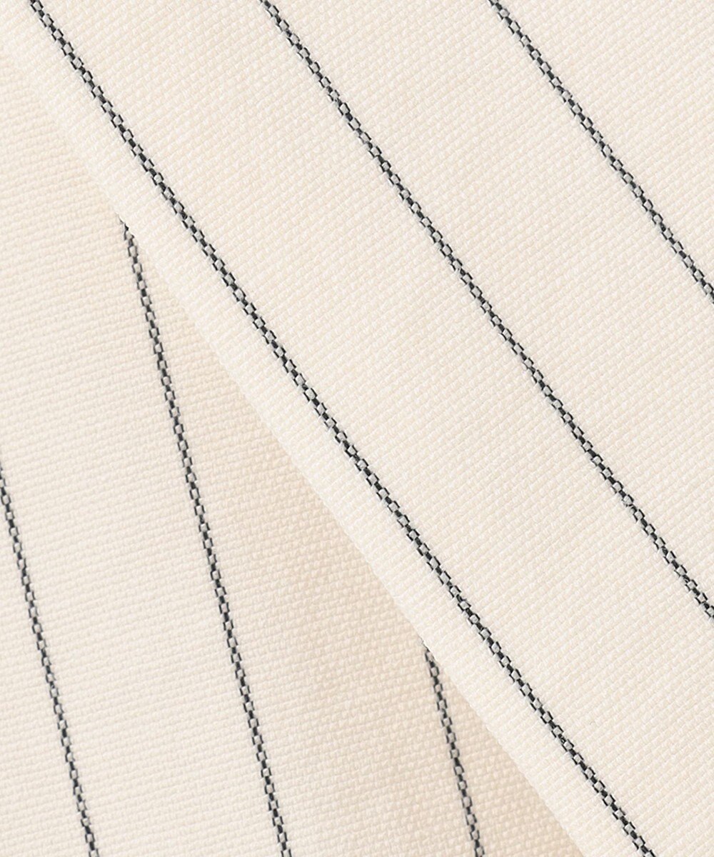 ICB 【洗える】 LooseWeave ストライプ柄ダブルブレストジャケット 