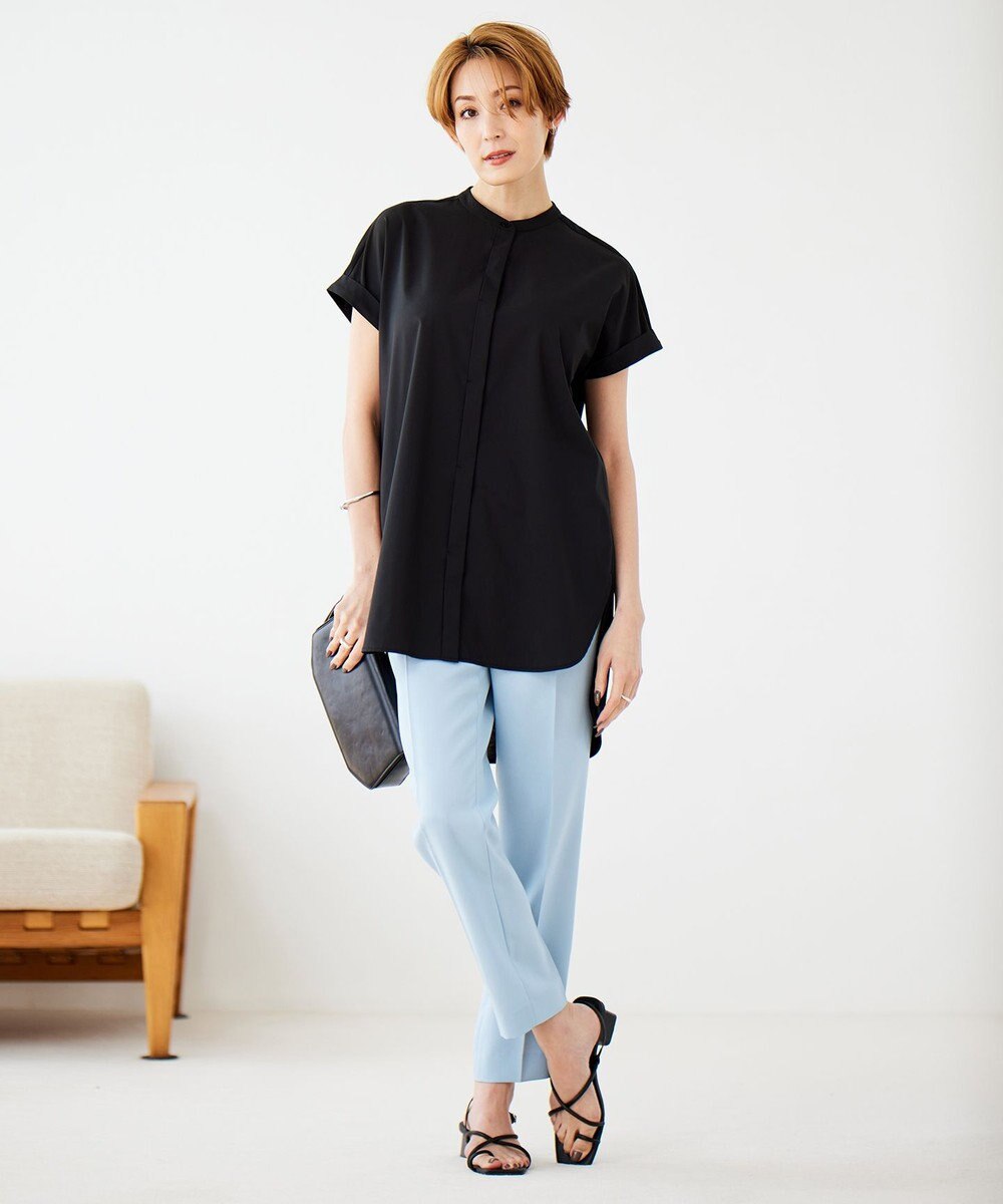 ICB L 【洗える】 タイプライタージャージーコンビ カットソー 