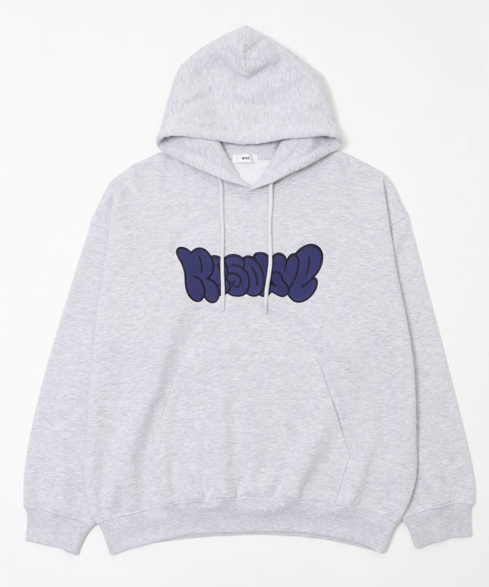 WEGO 【ユニセックス着用ITEM/SMLサイズ展開】グラフィックロゴプルパーカー 