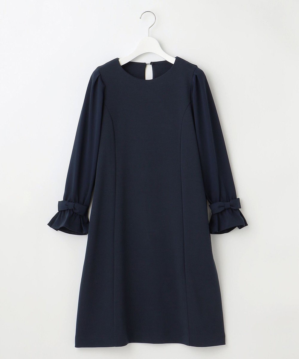 Feroux 【洗える】リボンスリーブダンボール ワンピース 