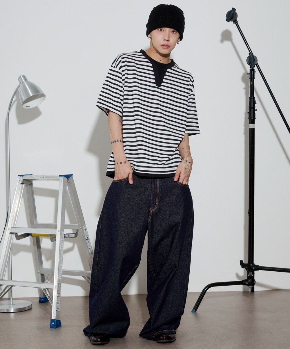 WEGO 【ユニセックス着用ITEM】キーネックフェイクレイヤードT（SS） 