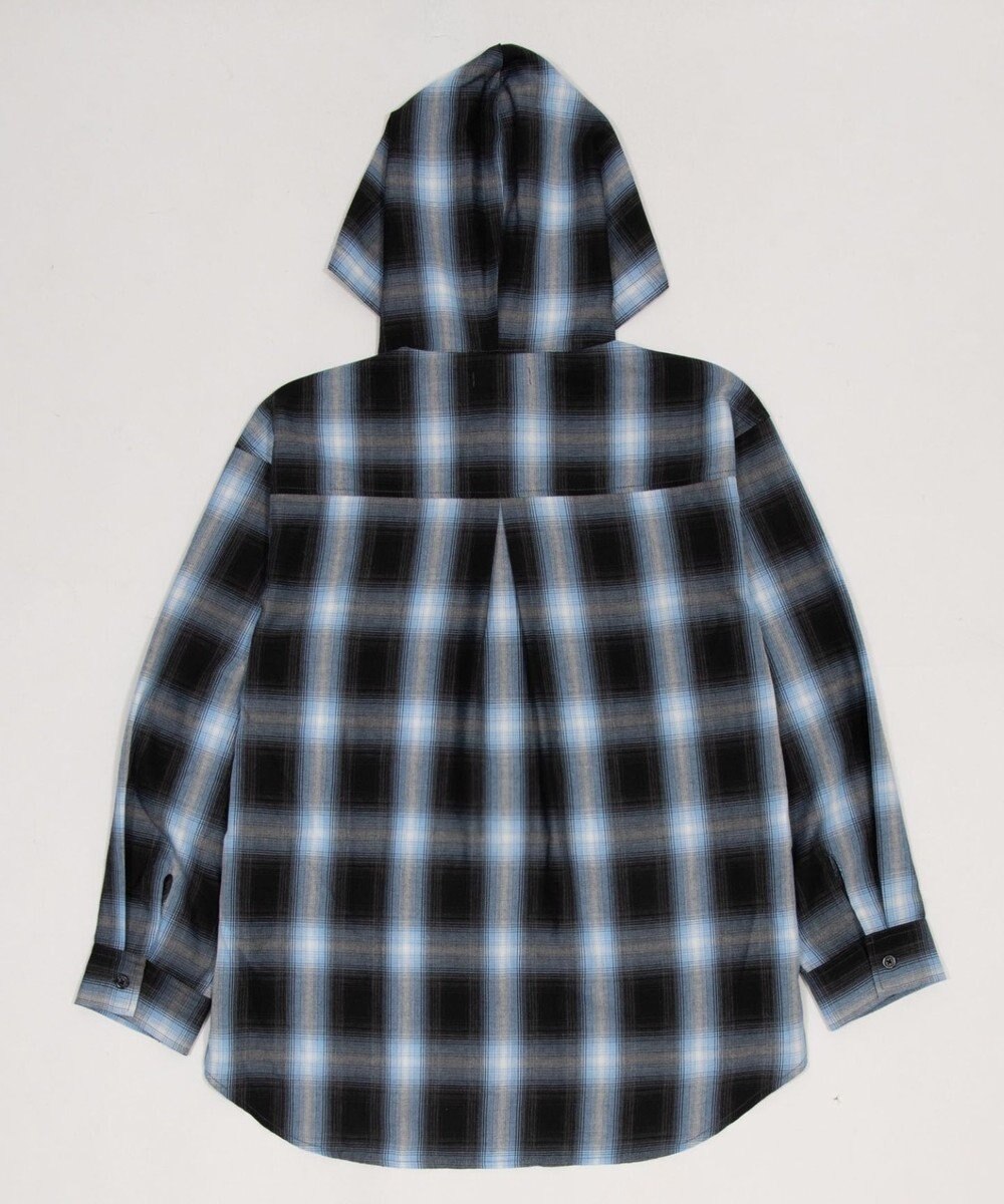 WEGO フードチェックシャツ 