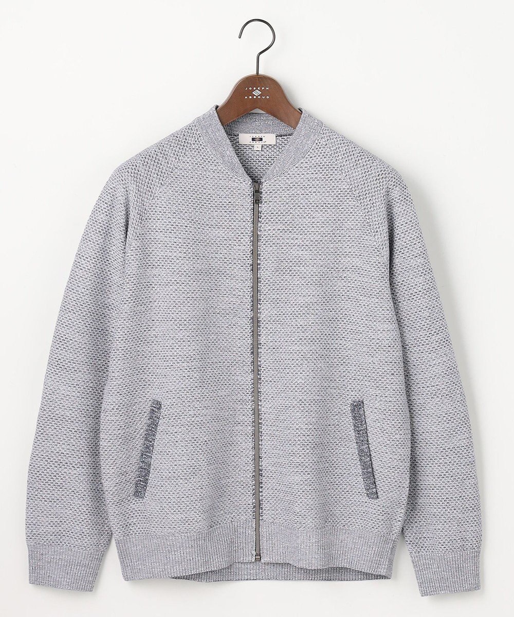 JOSEPH ABBOUD 【イタリア糸×エコ素材・通気性・軽量】スラブギマ×和紙 ニット ブルゾン 