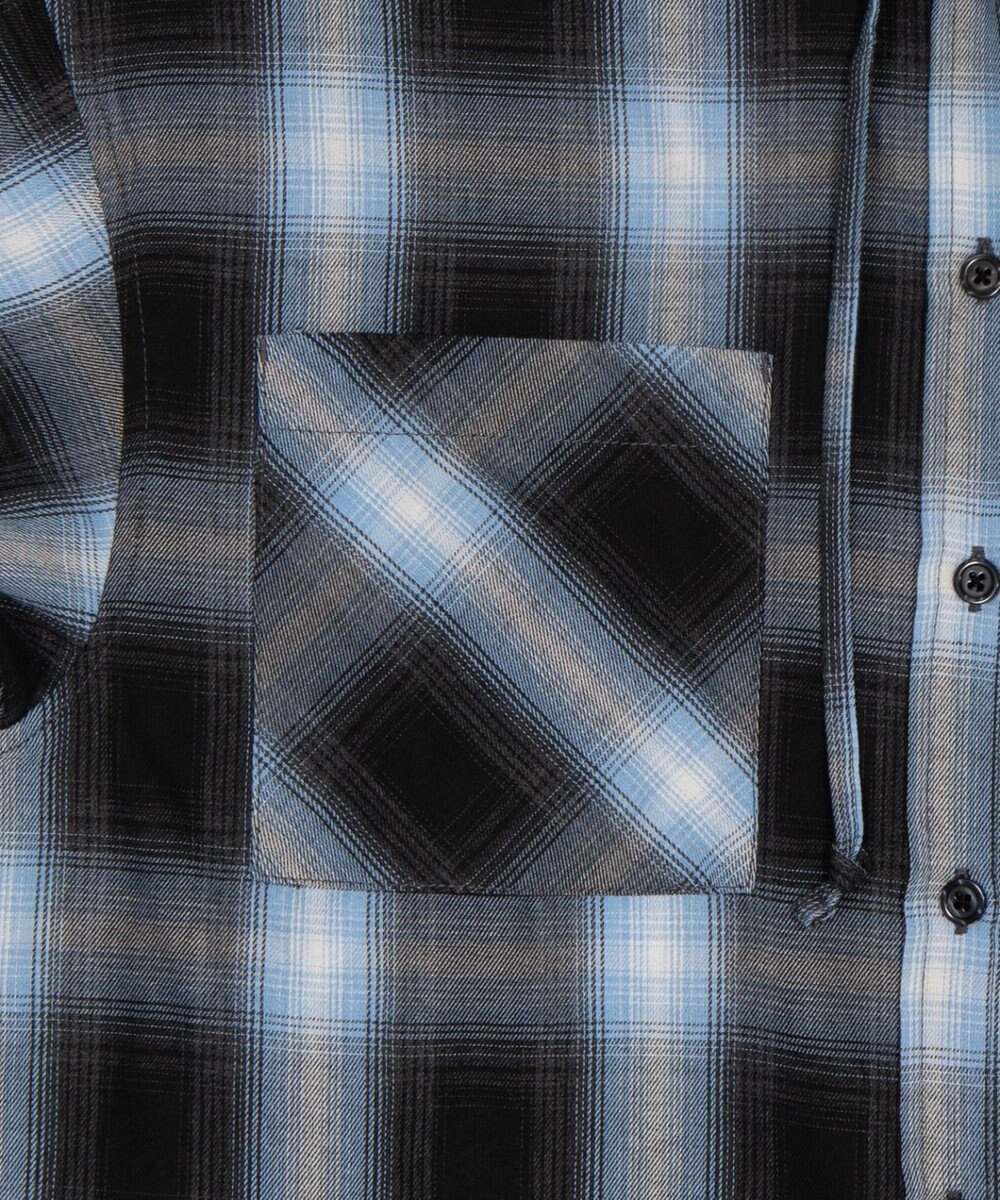 WEGO フードチェックシャツ 