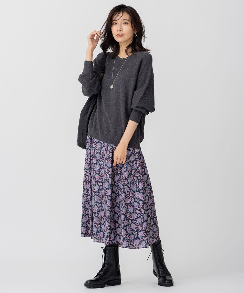 23区 【前後着用可能】コットンカシミヤ ニット 