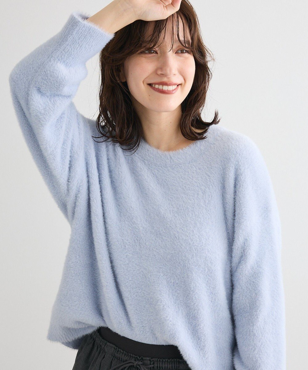 Green Parks シャギークルーネックニットプルオーバー 