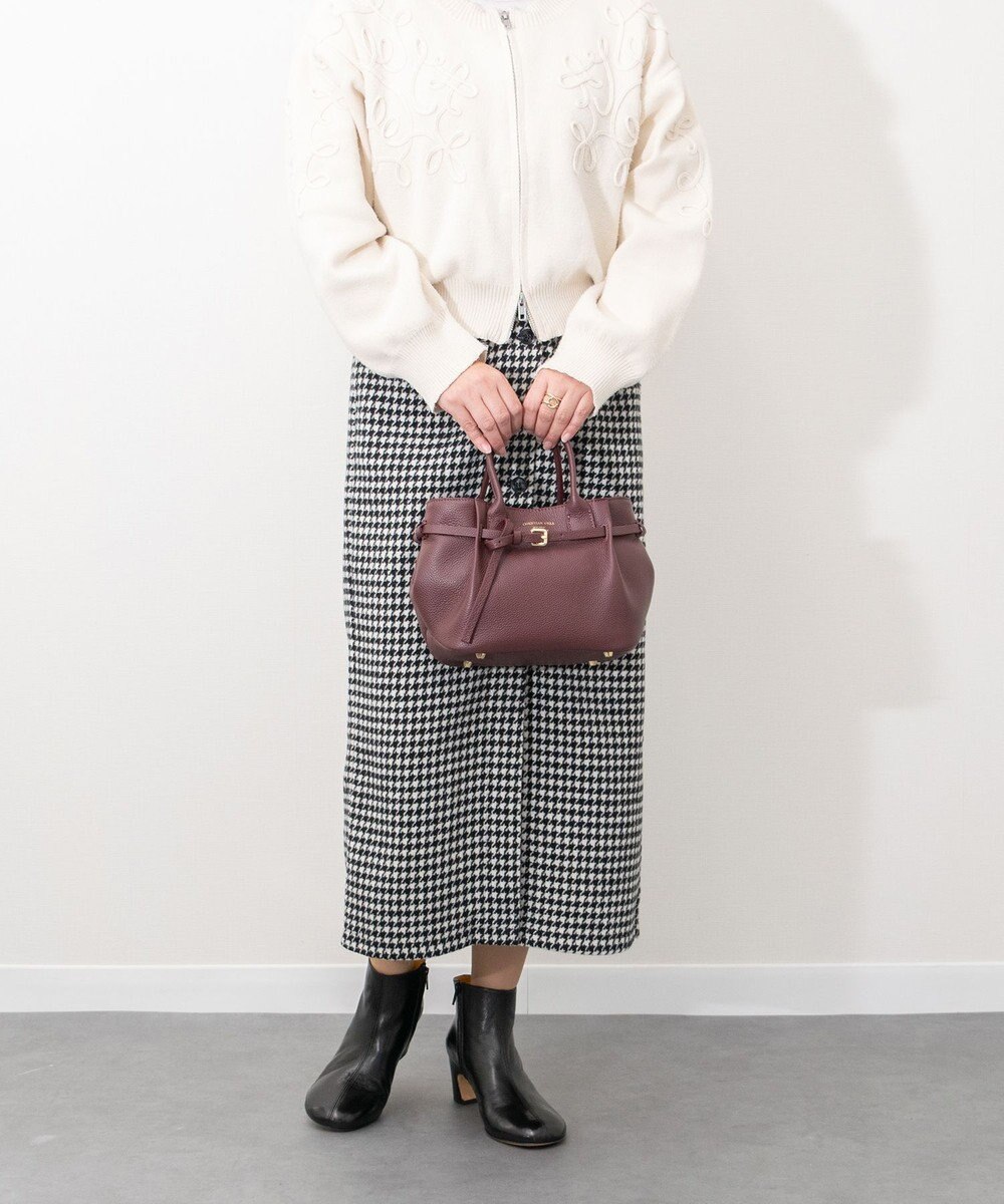 INTER-CHAUSSURES 【CHRISTIAN VILLA】レザーミディアムハンドバッグ 