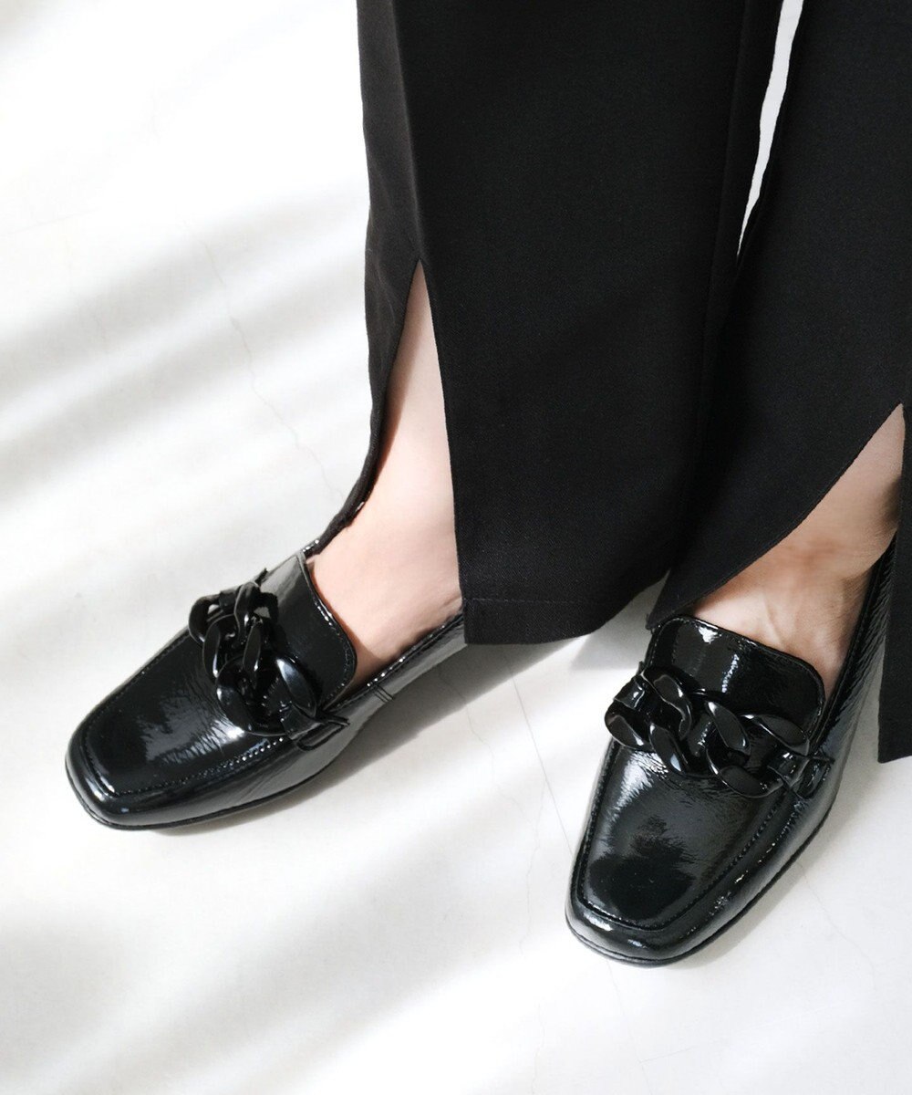 Pointer 【石岡真実さん着用】日本製 本革超軽量チェーンモチーフローファー 