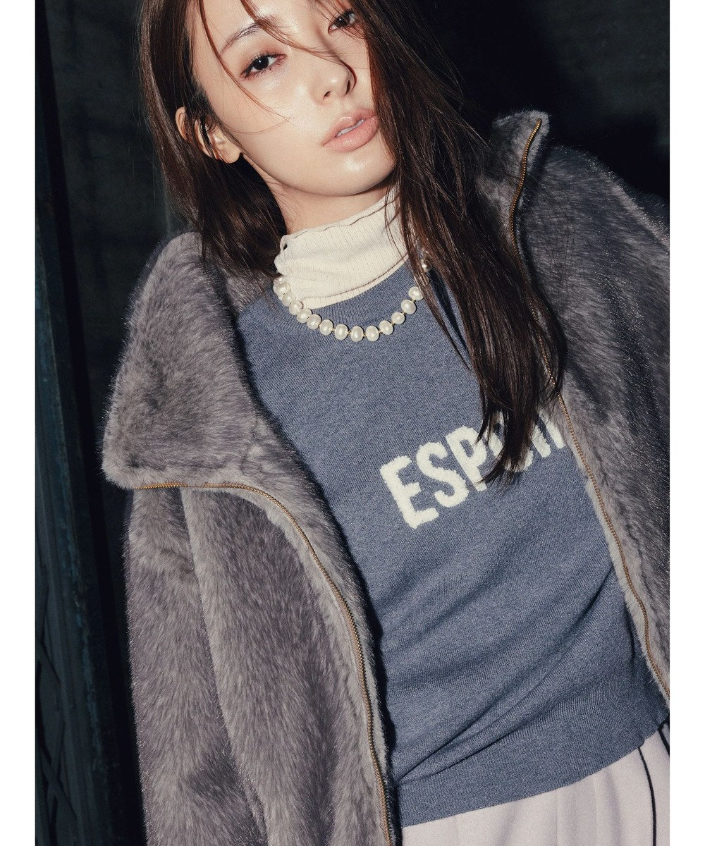 Te chichi 【宮本茉由着用】グラデーションファースタンドジャケット 