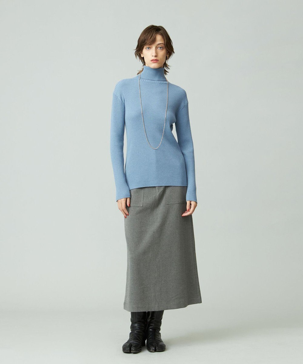 J.PRESS YORK STREET 【WOMEN】ANTI PILLING WOOL リブタートルニット 