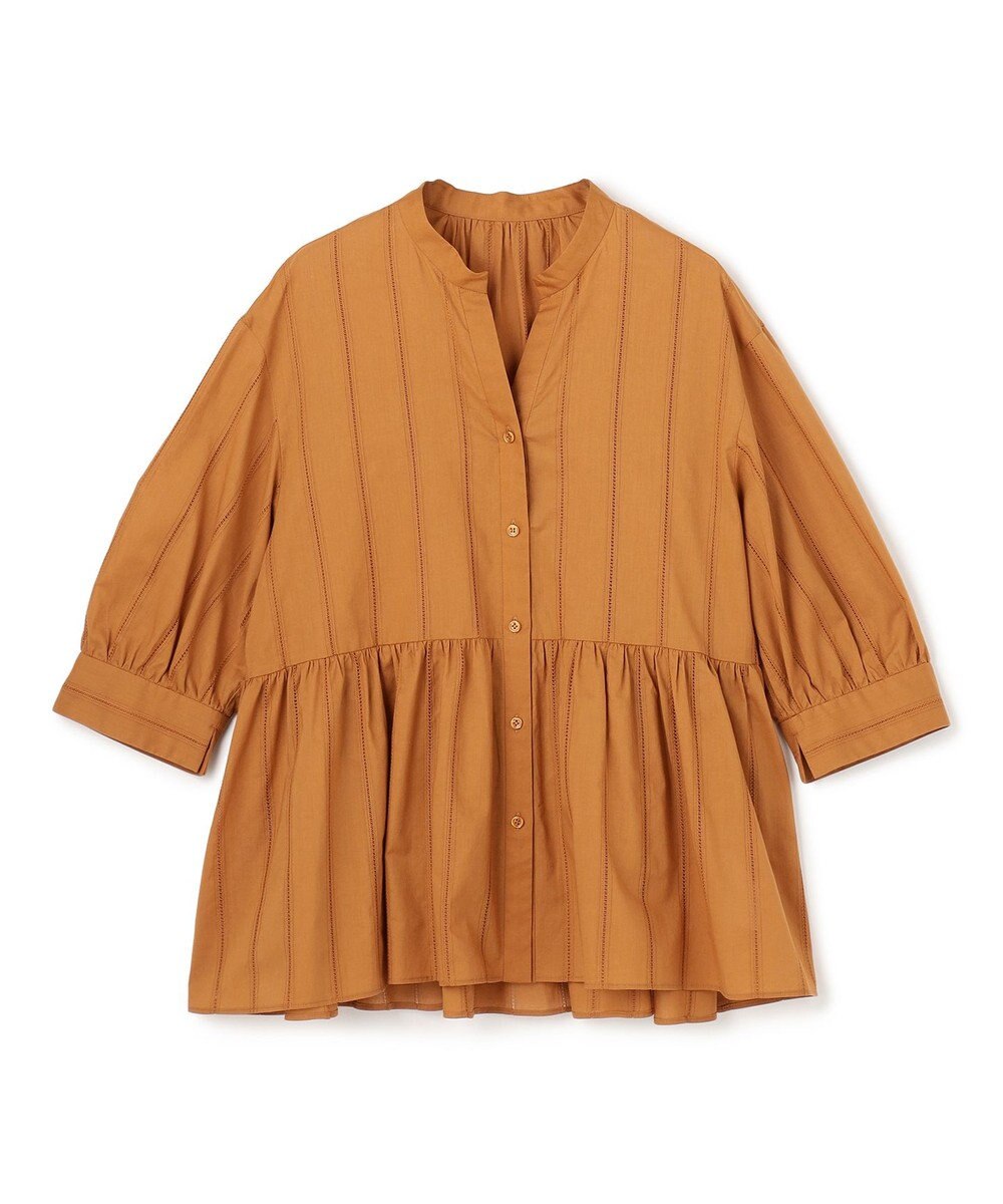 UNFILO ペプラム ギャザーブラウス 