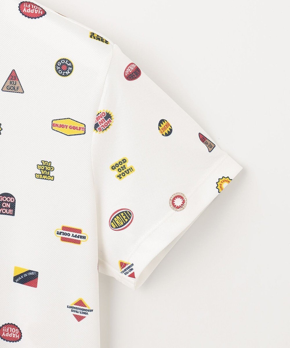 23区GOLF 【WOMEN】【UVケア/吸水速乾】マルチステッカープリント ポロシャツ 