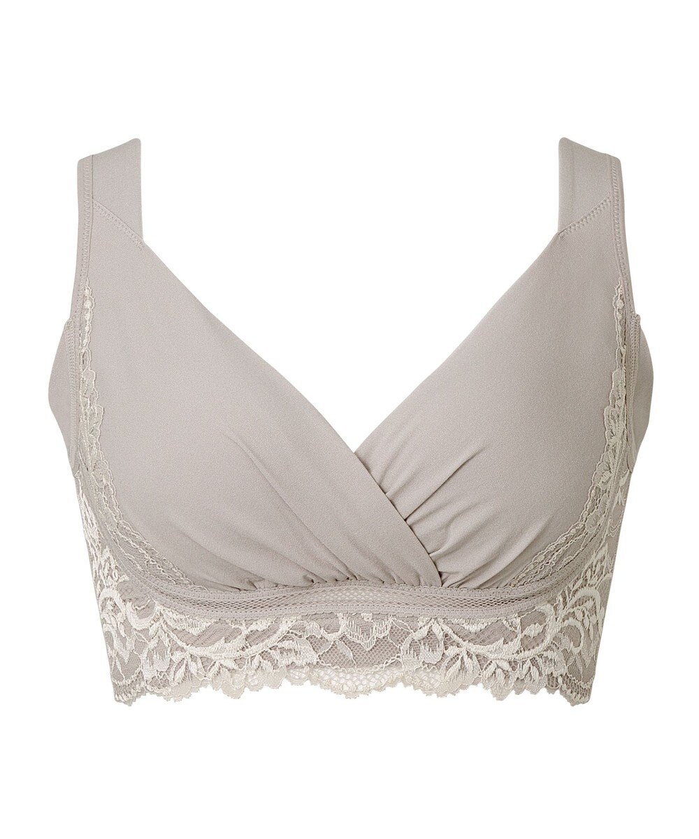 BRADELIS New York 【BRADELIS NewYork peace】綿混キャッチャーカップレースブラ25  ノンワイヤー 補正下着 補整 谷間メイク 