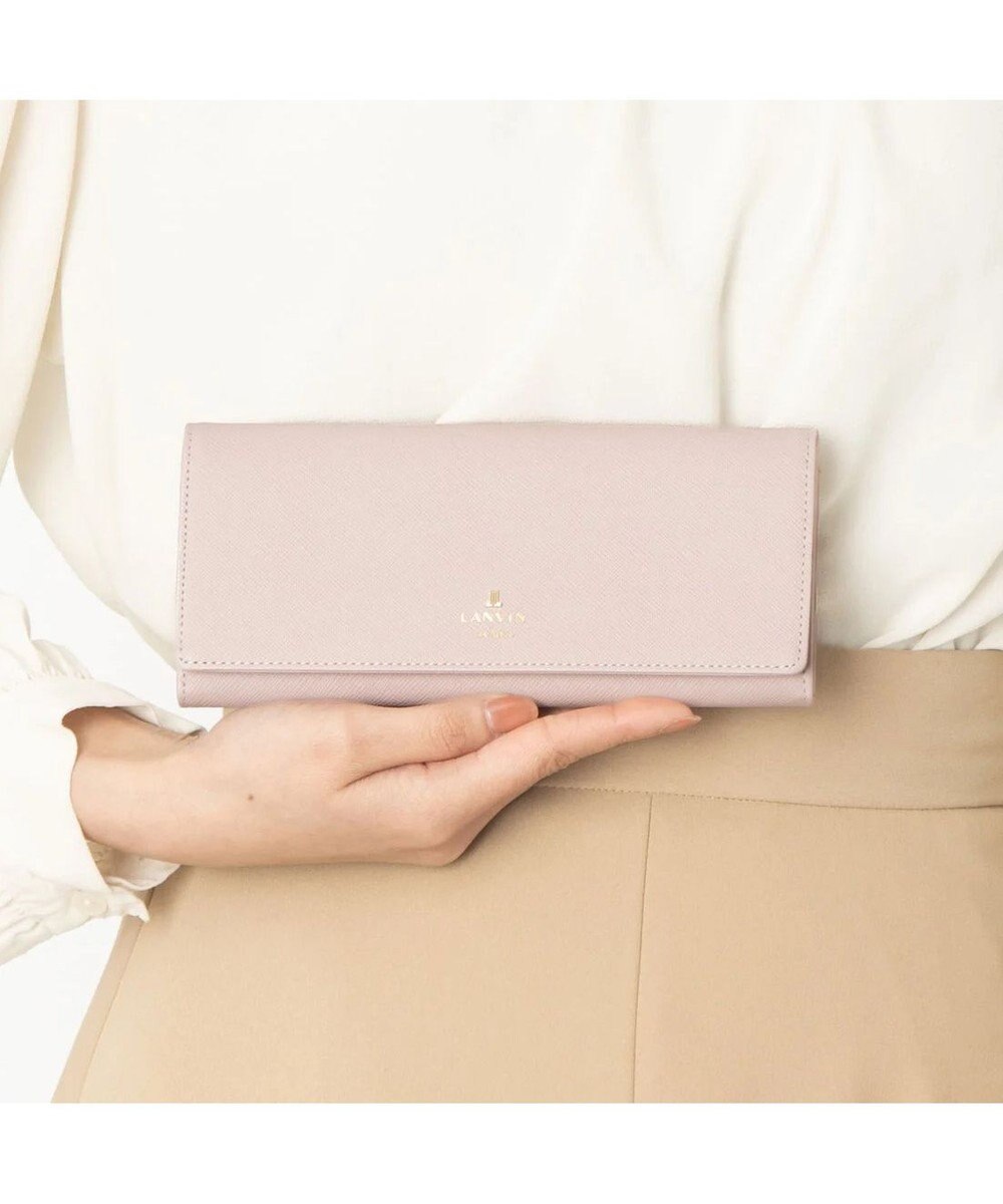 LANVIN en Bleu リュクサンブール かぶせ長財布 