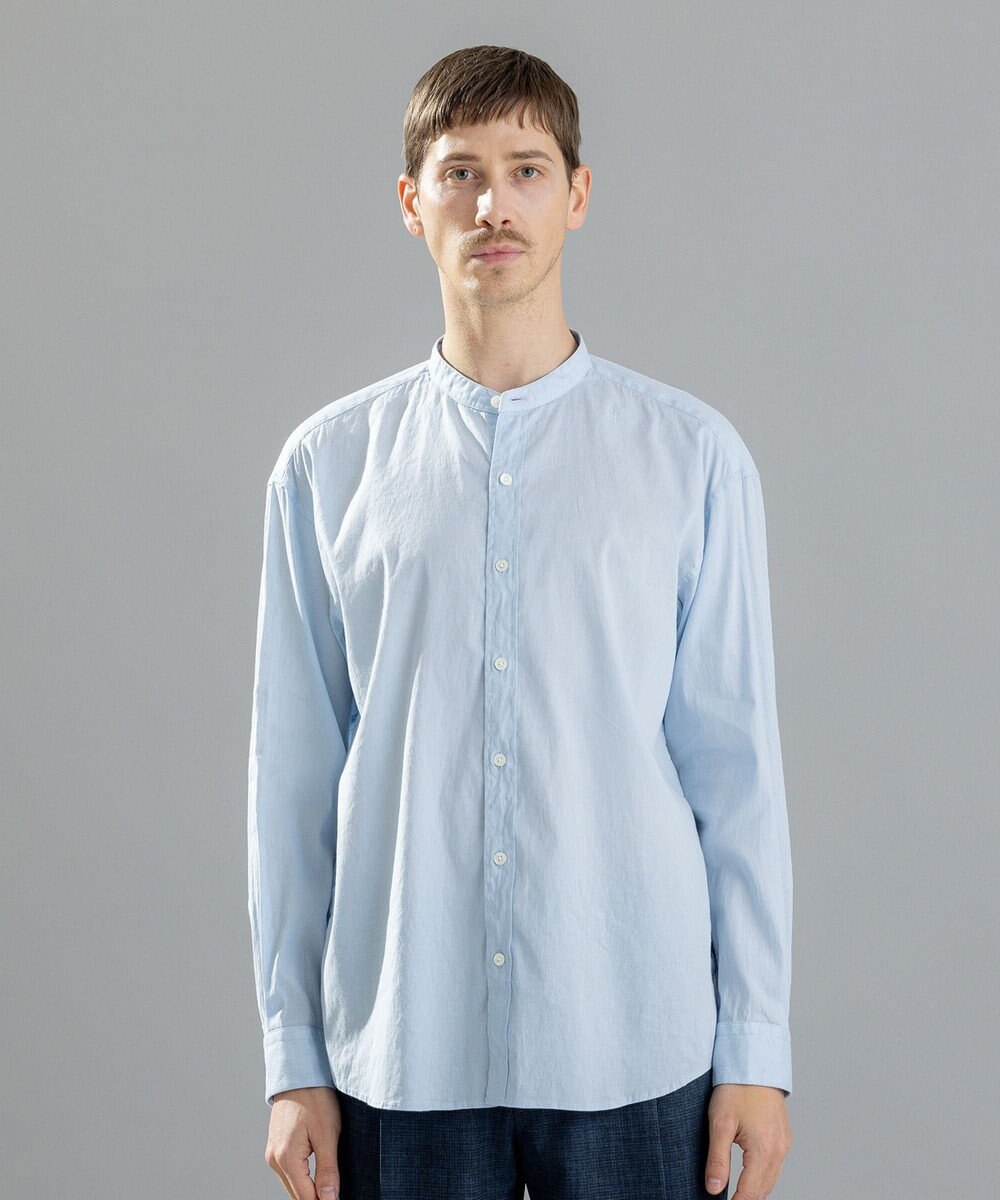 JOSEPH HOMME 【LEON 掲載】リネンストレッチブロード　バンドカラーシャツ 