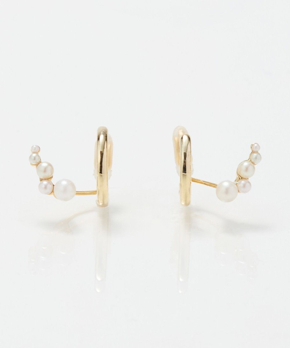 Phoebe 【痛くないシリーズ】ミルキーウェイパールフロートライトフィットイヤリング　ゴールド 