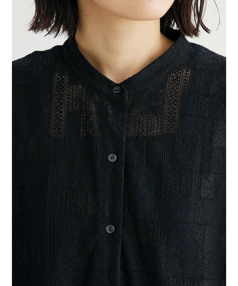 Green Parks 総レースシャツ 