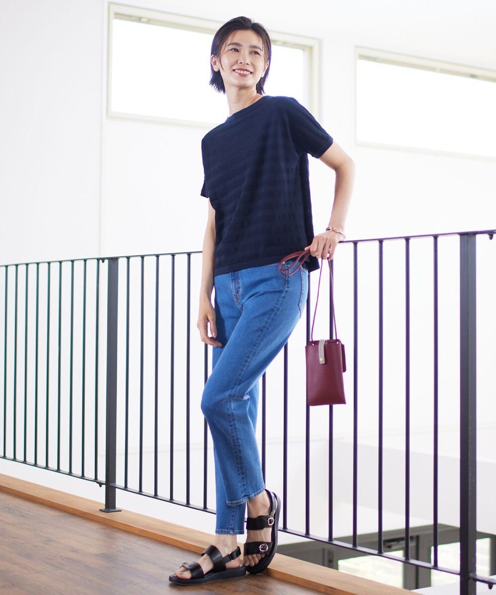 J.PRESS LADIES 【洗える】BASIC STRETCH DENIM ストレート パンツ 
