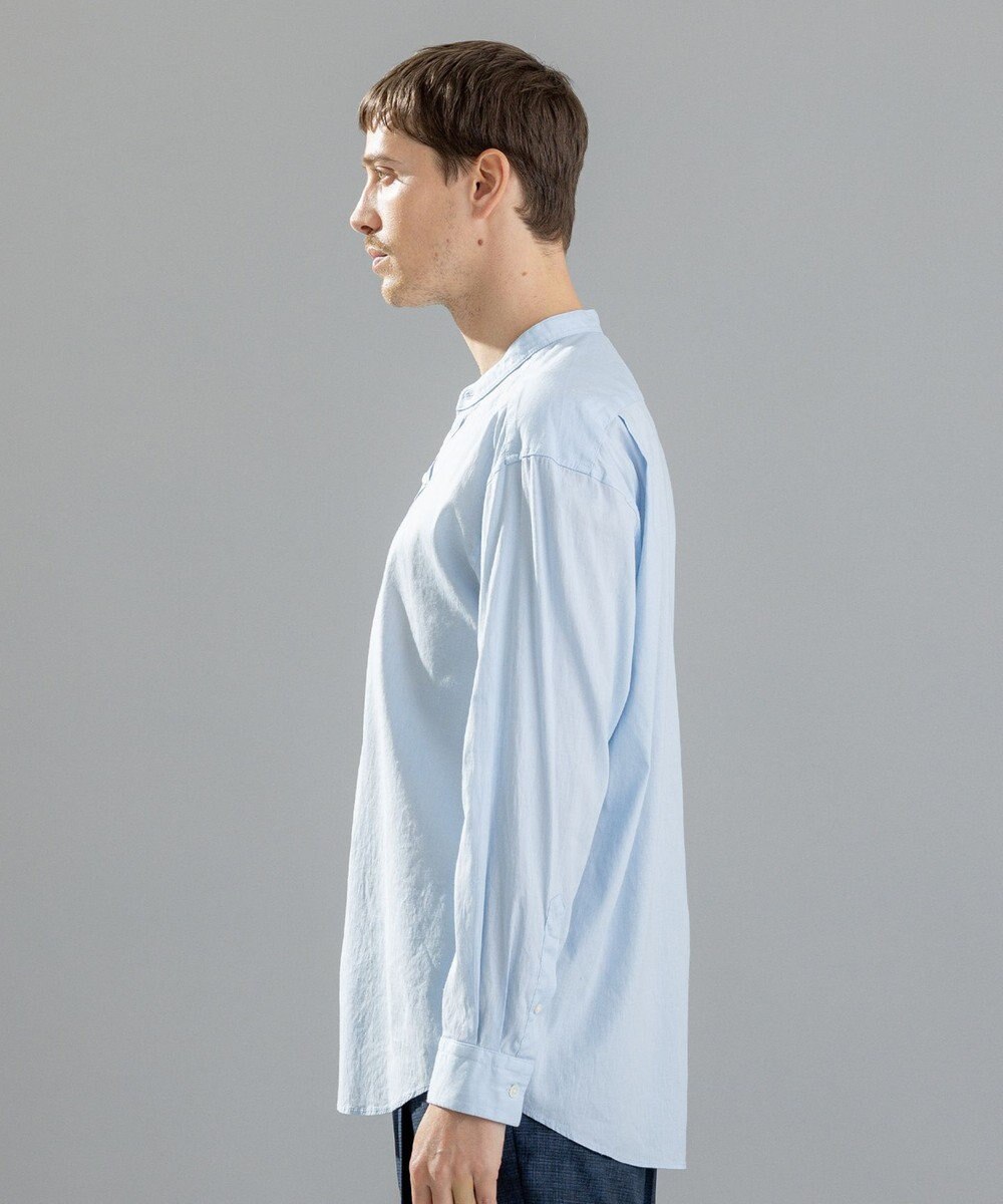 JOSEPH HOMME 【LEON 掲載】リネンストレッチブロード　バンドカラーシャツ 