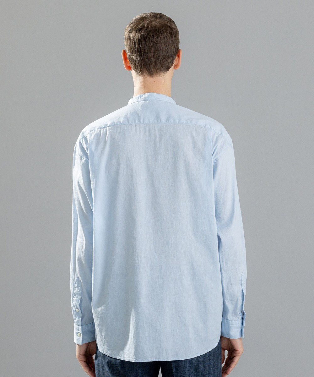 JOSEPH HOMME 【LEON 掲載】リネンストレッチブロード　バンドカラーシャツ 