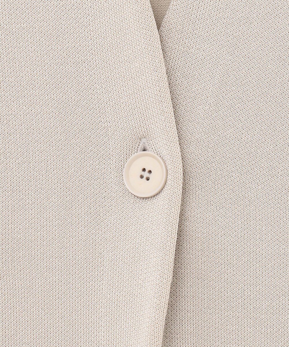 ICB 【洗える】シンセティックヤーンスムース ロングニットジャケット 