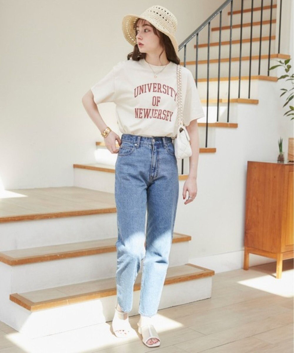 WEGO 【ANGIE VINTAGE】カレッジロゴプリントTee 