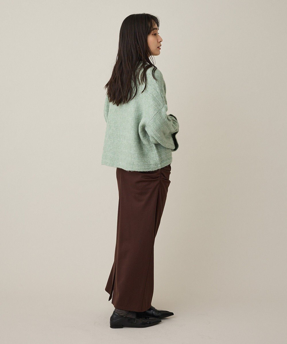 CRAFT STANDARD BOUTIQUE ロールアップ袖ショート丈ニットプルオーバー 