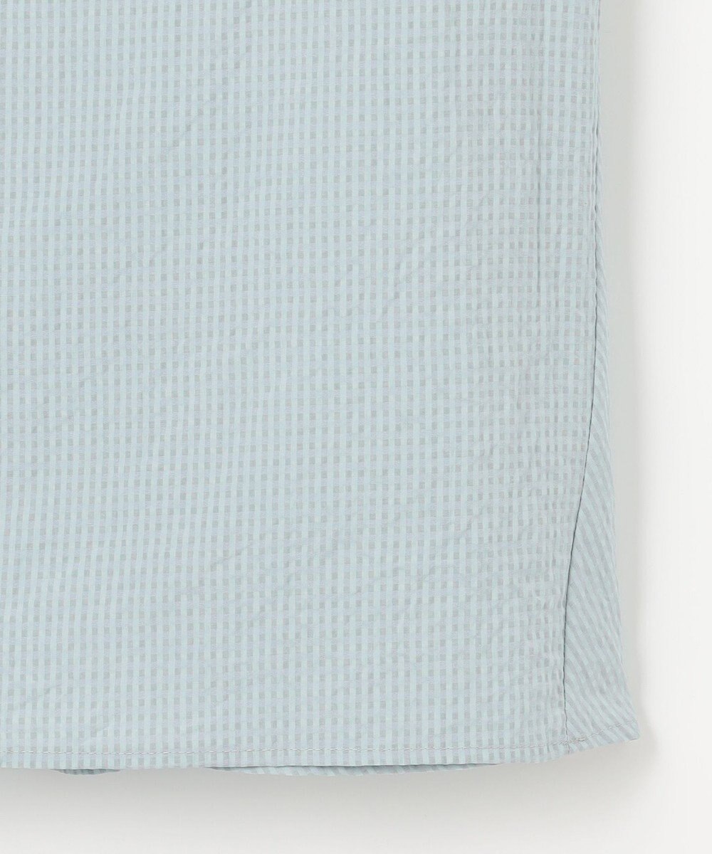 J.PRESS LADIES 【洗える】アセテートレーヨンコットンチェック ペプラム ブラウス 